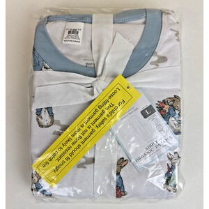 Pottery Barn Kids Peter Rabbit Adult L Pajamas 100% Organic Cotton Comfort